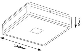 Rabalux 75033 - LED Fürdőszobai mennyezeti lámpa ZOYA LED/24W/230V IP44 fekete