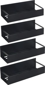 Polcok, 4 db, fekete, ZOBER TYP 2