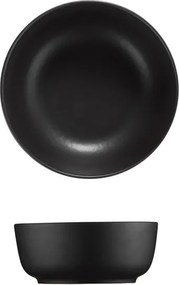 Tányérkészlet porcelán, matt fekete, 24 darabos
