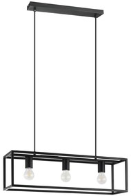 Eglo 43032 - Csillár zsinóron ELDRICK 3xE27/40W/230V fekete