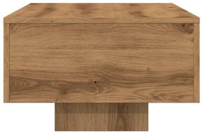 kézműves tölgy színű szerelt fa dohányzóasztal 100x49,5x31 cm