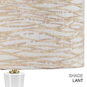 Elstead MILO-AB-TL-LANT - Asztali lámpa MILO 1xE27/60W/230V bézs