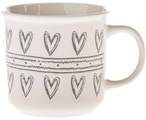 Kerámia bögre Szívek II, 450 ml