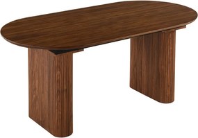 Kihúzható étkezőasztal 90–220 cm méretben, dió színben OVAL