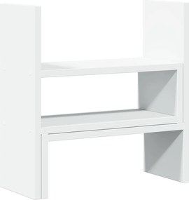 vidaXL fehér szerelt fa állítható íróasztal-szervező 40 x 17 x 41 cm