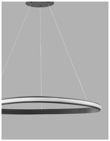 Nova Luce 1 ágú függeszték, fekete, 3000K melegfehér, beépített LED, 1x32W, 1770 lm, 9357064