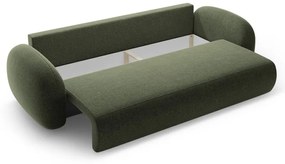 Zöld zsenília kinyitható-tárolóhelyes kanapé 262 cm Tonale – Cosmopolitan Design