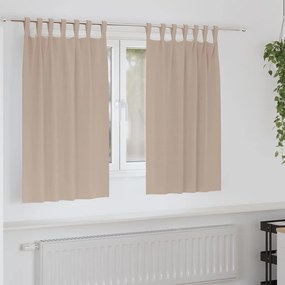 Függönyök függönyökkel 2 pcs Tópszínű 140x140cm Poliészter