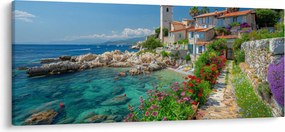 Kép - Festői tengerparti falu (120x50 cm)
