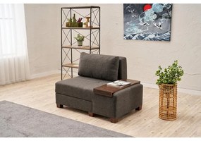 Egyszemélyes kanapéágy- Perenna Linen Jobbos - Antracit