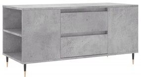 betonszürke szerelt fa dohányzóasztal 102x44,5x50 cm