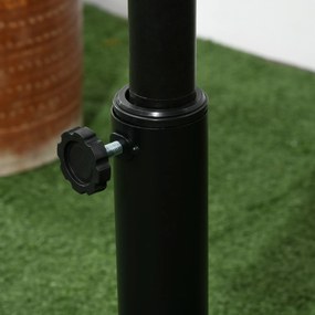 Outsunny Kerek Napernyő Alap Súlyállvány Ø 44,5 x 32 cm, 12,5 KG nettó súly, HDPE és fekete cement | Aosom