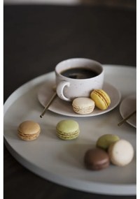 Sötétbarna kerek étkezőasztal tölgyfa dekorral ø 115 cm Yumi – Rowico