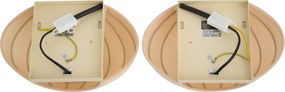Set van 2 wandlampen beige met stoffen kap - Bida
