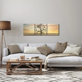 Kép - fa a sivatagban (órával) (90x30 cm)