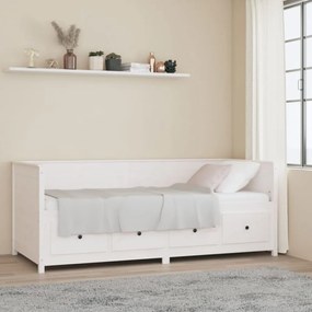 fehér tömör fenyőfa kanapéágy matrac nélkül 80 x 200 cm