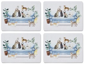 Tányéralátét és poháralátét szett 8 db-os Curious Cats – Cooksmart ®