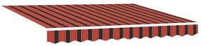 Behúzható napellenző narancssárga és barna 350 x 250 cm
