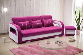 KOBEN kényelmes kanapé - rózsaszín / fehér