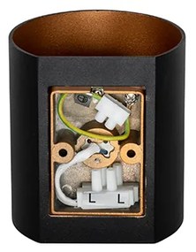 Modern fali lámpa fekete rézzel - Sabbio