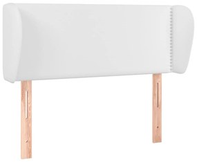 fehér műbőr szárnyas fejtámla 83x23x78/88 cm