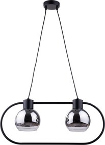 SIGMA LIGHTING 31892 LINDA Többágú Függesztett Lámpa Fekete, Átlátszó, Ezüst E27 IP20