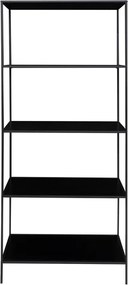 Fekete fém könyvespolc 80x170x36 cm Vita – House Nordic