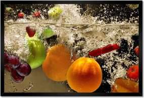 Poszterek keretben 60x40 Gyümölcsök a vízbe esve