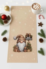 Karácsonyi terítő Barna manó 40 x 170 cm TiaHome