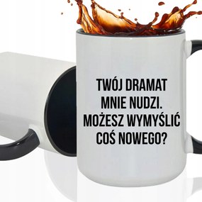 Bögre Fehér XXL Beltéri Fekete Kerámia Vicces Kütyü Dráma Unatkozom