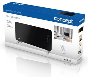Concept KS4010 - Elektromos direkt fűtőtest/konvektor 2000 W, IP24, fekete, távirányítóval
