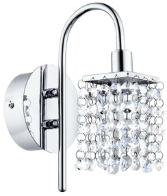 Eglo 94879 Almonte fürdőszobai fali lámpa, kristályokkal, króm, G9 foglalattal, max. 1x3W, IP44