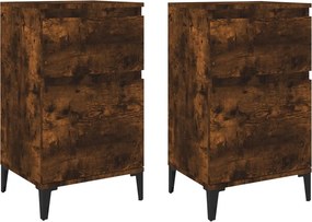 vidaXL 2 db füstös tölgy színű éjjeliszekrény 40 x 35 x 70 cm