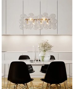 ByRydens 4200880-6509 - Kábeles csillár GROSS BAR 8xG9/4W/230V átlátszó