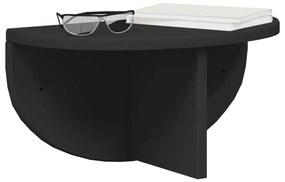 vidaXL Falpolc Falra szerelhető 2 pcs Fekete 38 x 19 x 19 cm Faanyag