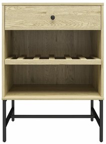 Natúr színű bortartó szekrény borovi fenyő dekorral, palackok száma 6, 60x83 cm Tamlin - Queer Eye