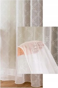 Függöny Fehér Hímzett Finom szalaggal Békáknak Sz. 180x220