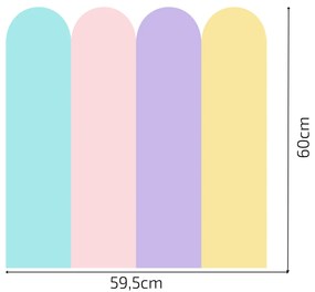 PIPPER. Textil öntapadó tapéta - Boltív - Pasztell szín 3 Méret: 100cm