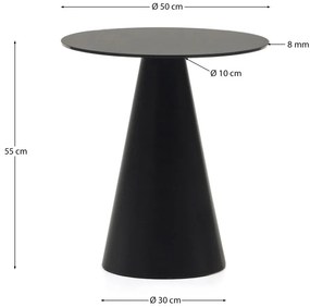 Kerek tárolóasztal üveg asztallappal ø 50 cm Wilshire – Kave Home