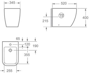 AREZZO design OHIO álló bidet AR-204