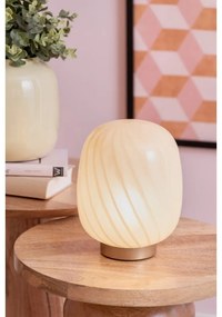 Világossárga asztali lámpa üveg búrával (magasság 20 cm) Summer Globe – Leitmotiv