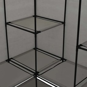 szürke sarokruhásszekrény 130 x 87 x 169 cm