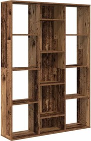 vidaXL antik fa forgácslap térelválasztó/könyvszekrény 100x24x140 cm
