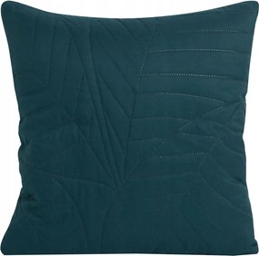 Párnahuzat BONI/6 40x40 türkiz levelek dekoratív steppelt