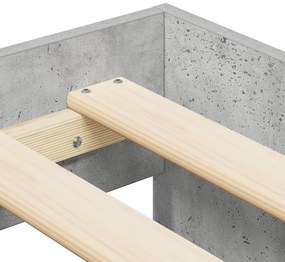 Tárolós ágykeret Beton szürke 100x200 cm
