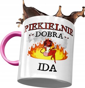 Rózsaszín Bögre Ida Feleség Barátnő Ajándék Nyomtatott Fotóval