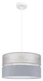 Csillár zsinóron LIMA 1xE27/60W/230V szürke