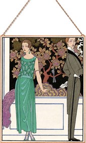 George Barbier - La Premiere üvegkép, falikép