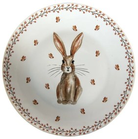 Nyuszis húsvéti porcelán desszertes tányér Rustic Easter Bunny