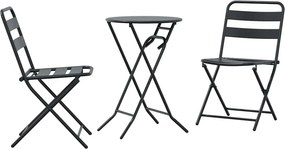 vidaXL Kert Bistro Készlet 3 pcs Antracit Acél
